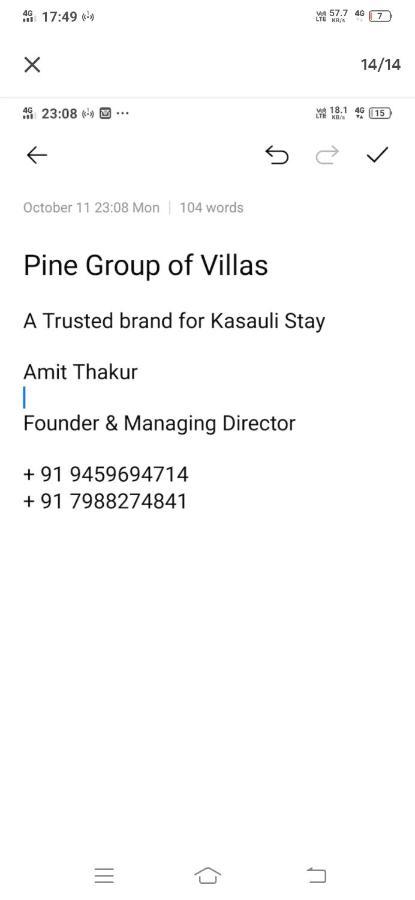 Himalyan Hills I Serviced Apt I Nature I Chef I Kasauli By Exotic Stays Eksteriør billede